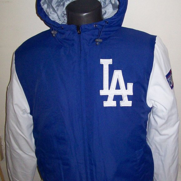 LOS ANGELES DODGERS 7 TIME WORLD SERIES CHAMPIONSHIP Hooded Jacket M L 2X - Picture 10 of 13